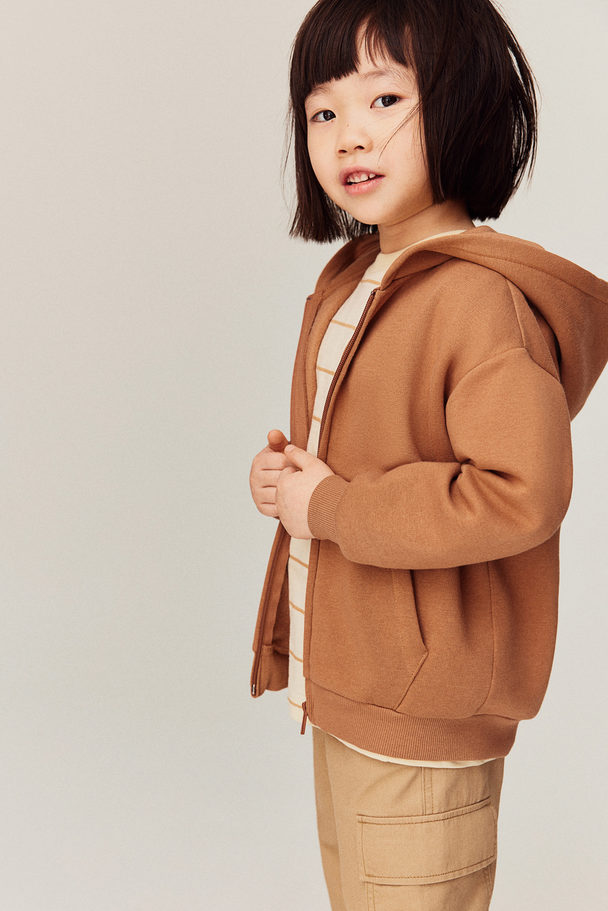 H&M Hoodiejacke Braun