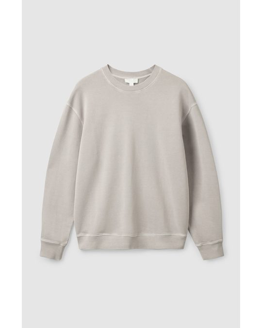 COS Relaxed Fit Sweatshirt Light Grey