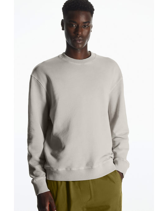 COS Relaxed Fit Sweatshirt Light Grey