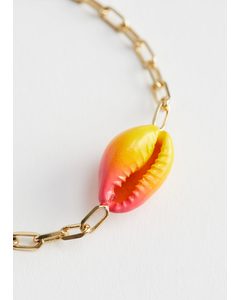 Gradient Puka Shell Bracelet Orange Gradient