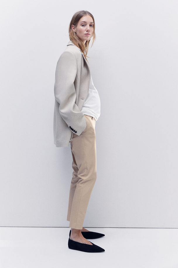 H&M Mama Tailored Trousers Beige