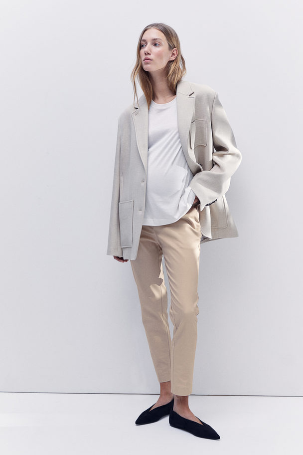 H&M Mama Tailored Trousers Beige