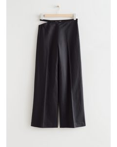 Cut-out Trousers Black