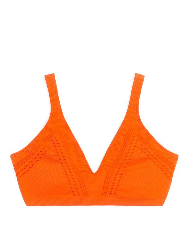 ARKET Seamless Bikini Top Orange