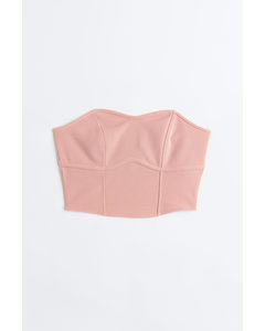 Cropped Bandeau Top Light Pink