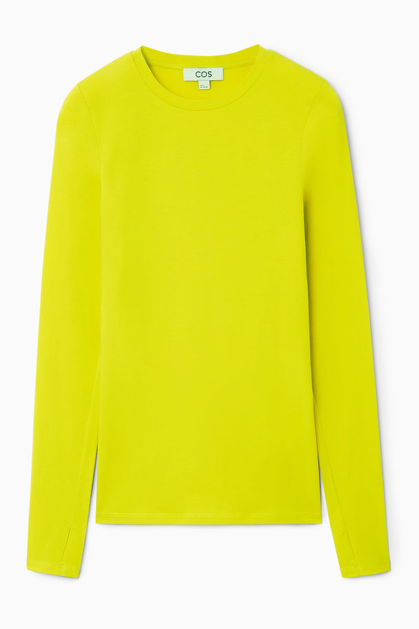 COS Slim-fit Long-sleeve Top Yellow