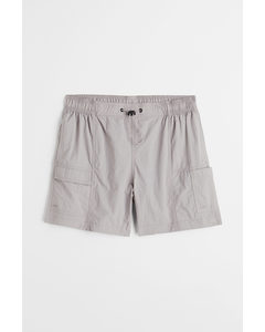 Leg-pocket Swim Shorts Light Grey