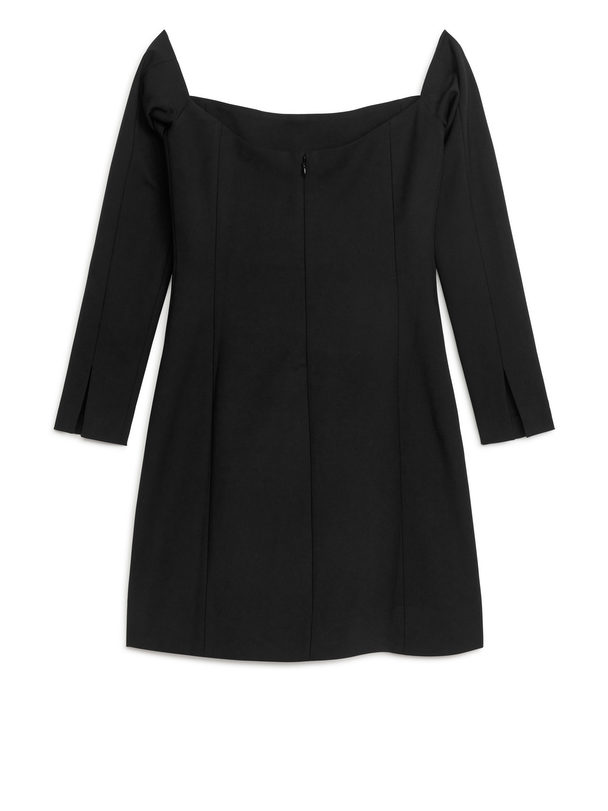 ARKET Off-shoulder Mini-jurk Zwart
