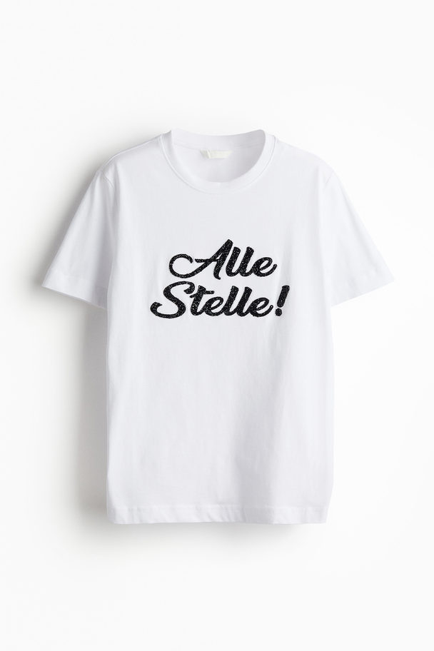 H&M T-Shirt mit Motivprint White/Alle Stelle!