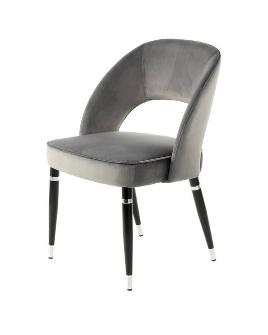 360Living Chair Courtney 525 2er-set Grey / Silver