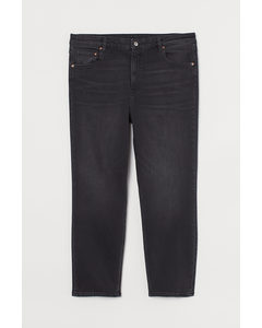 H&m+ Vintage Slim Ankle Jeans Zwart/washed Out