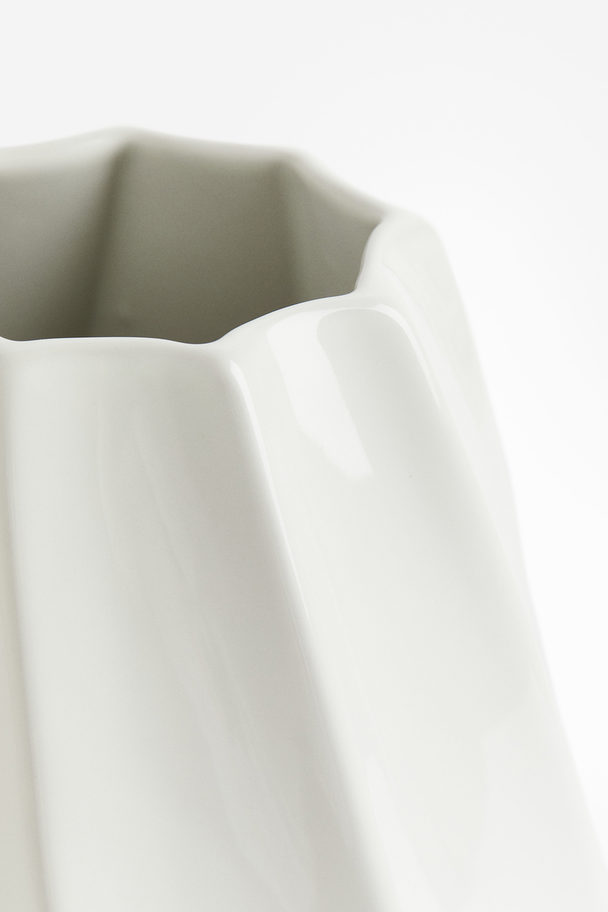 H&M HOME Große Vase aus Steingut Weiß