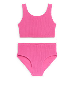 Seersucker Bikini Set Pink