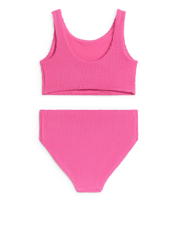 ARKET Seersucker Bikini Set Pink