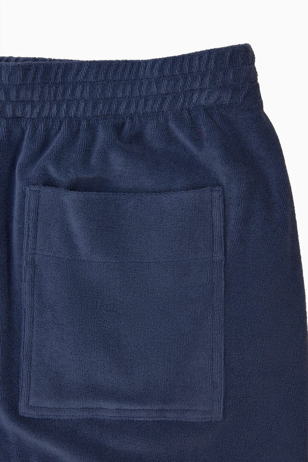 COS Towelling Shorts Navy
