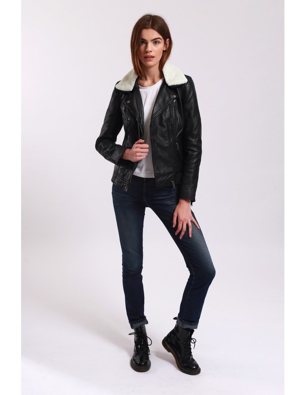 Lee Cooper Bartimee Zipped Leather Jacket