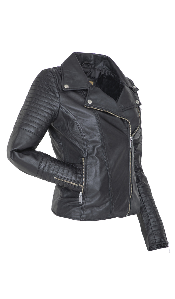 Lee Cooper Berenice Leather Biker Jacket