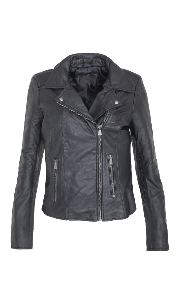 Lee Cooper Berra Zipped Leather Jacket