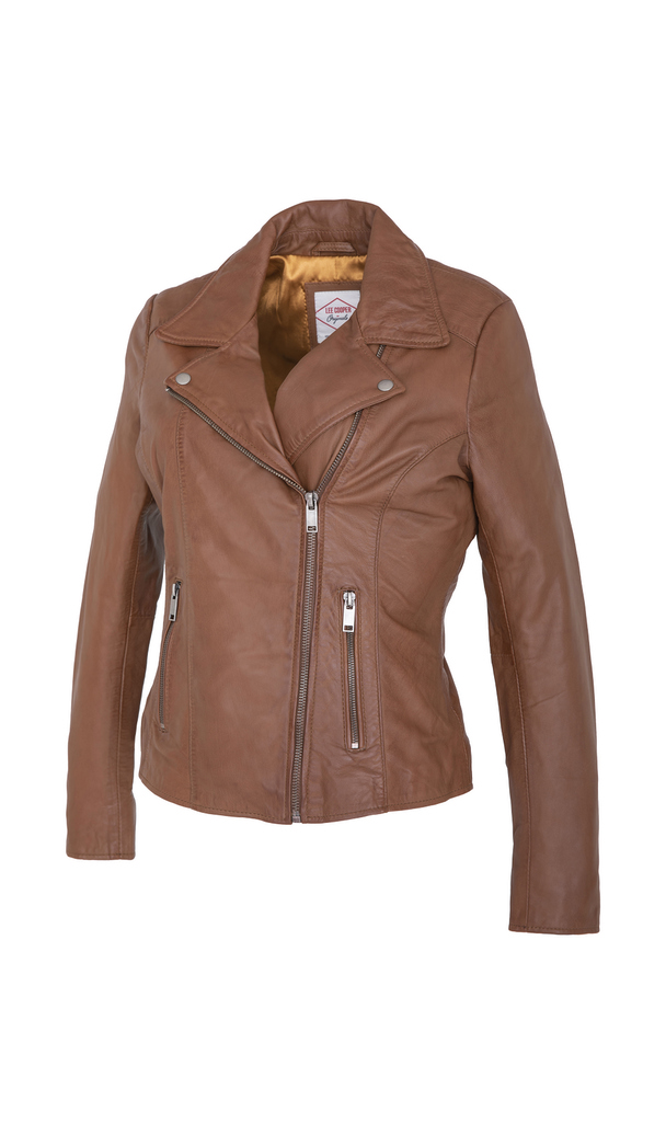 Lee Cooper Berra Zipped Leather Jacket