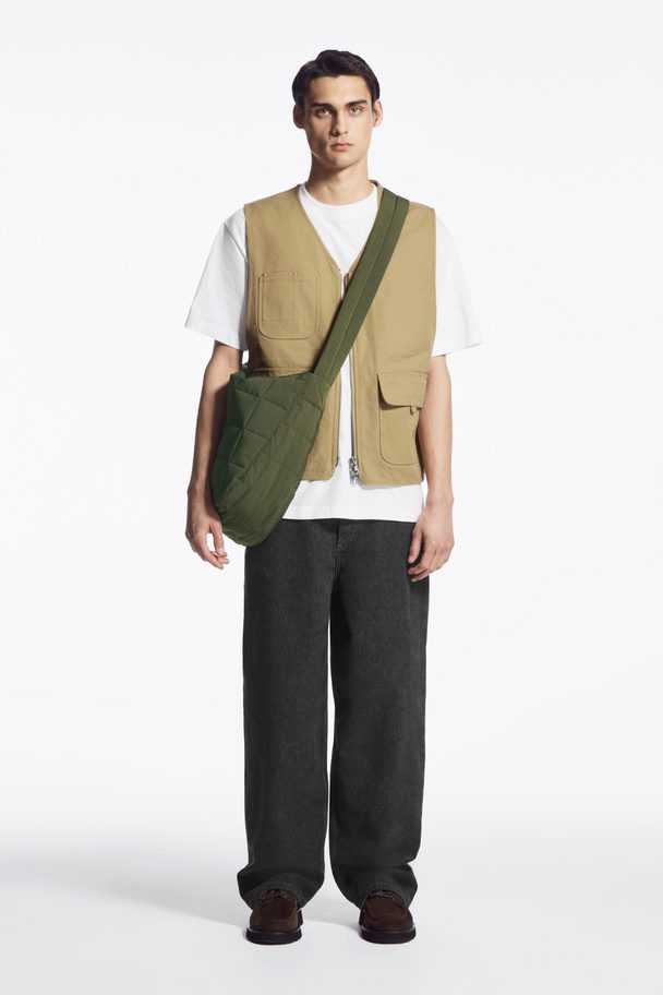 COS Quilted Messenger - Ripstop Khaki