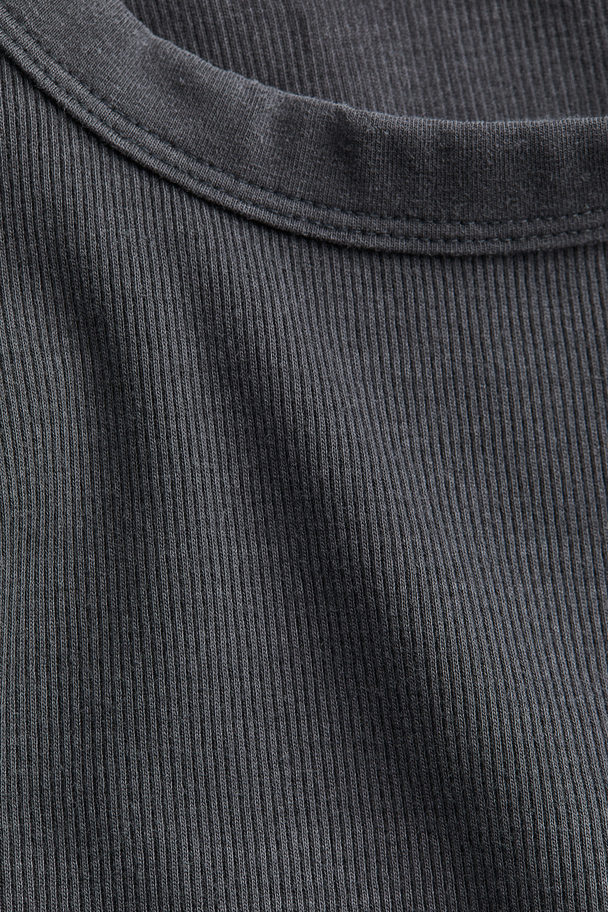 H&M Short Vest Top Dark Grey