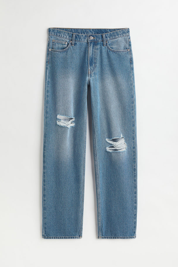 H&M 90s Baggy Low Jeans Denimblå