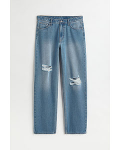 90's Baggy Low Jeans Denimblauw