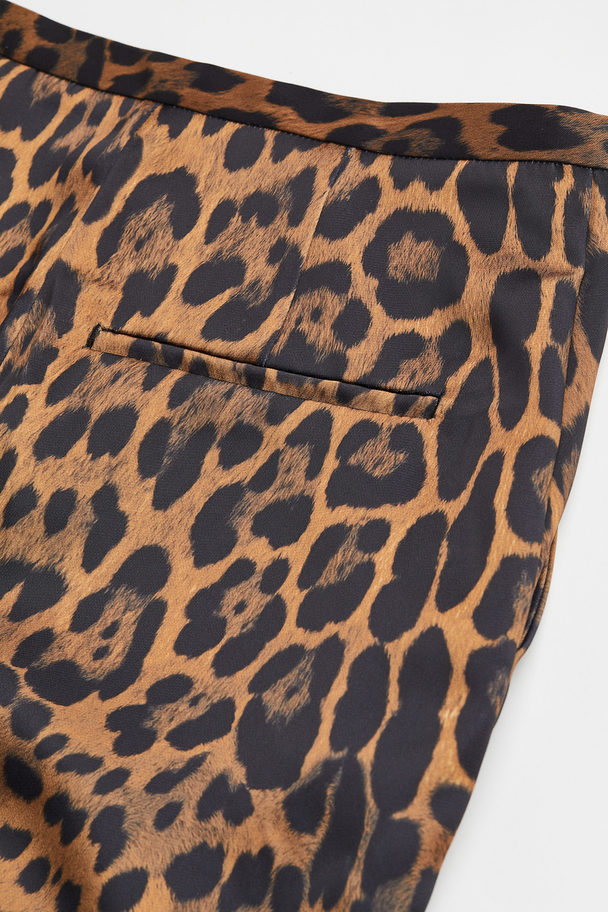 H&M Stylede Bukser Lysebrun/leopardmønstret