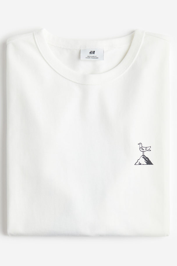 H&M Coolmax® Regular Fit T-shirt White/france