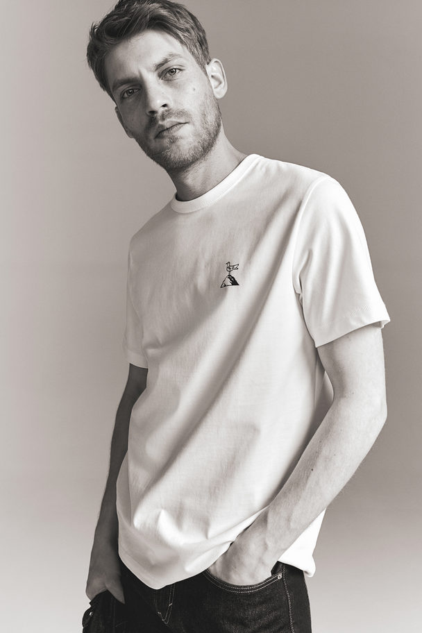 H&M COOLMAX® T-Shirt in Regular Fit Weiß/Frankreich