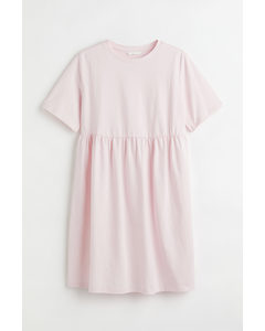 H&m+ Cotton Jersey Dress Light Pink