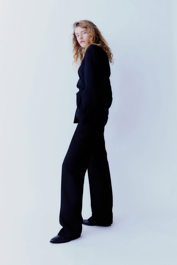 H&M Wool-blend Trousers Black