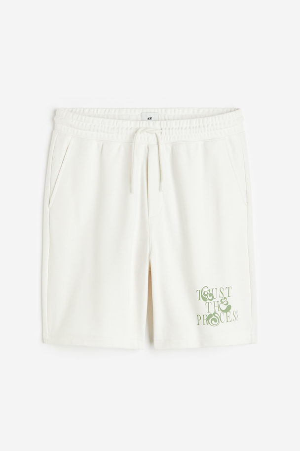 H&M Coolmax® Sweatshorts Relaxed Fit Hvid/trust The Process