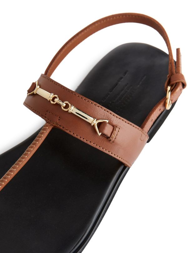 ARKET Flip-flop-sandaler I Läder Brun