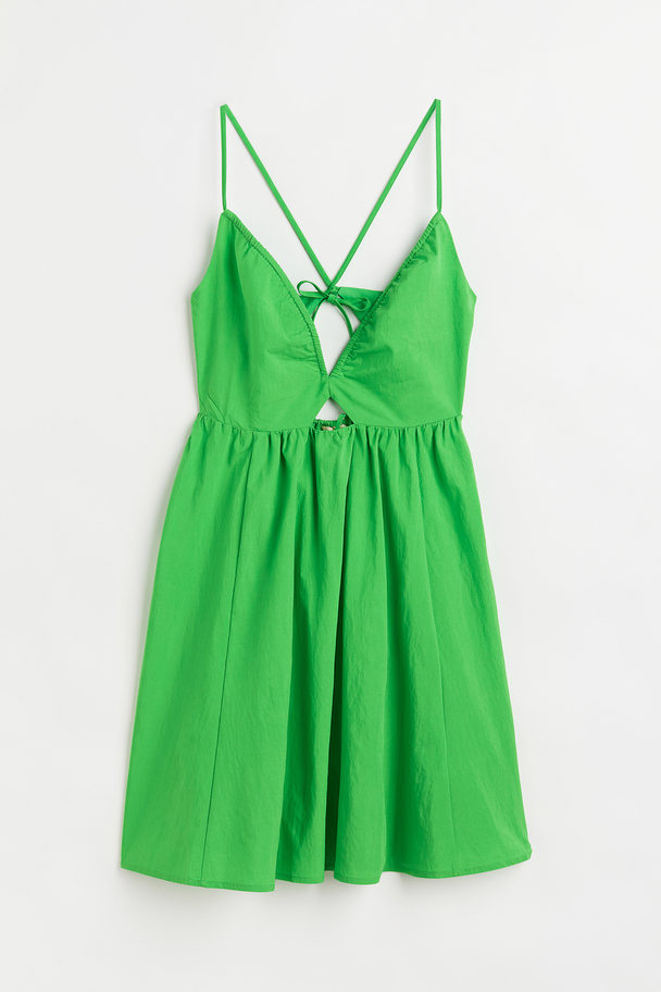 H&M Open-backed Dress Green