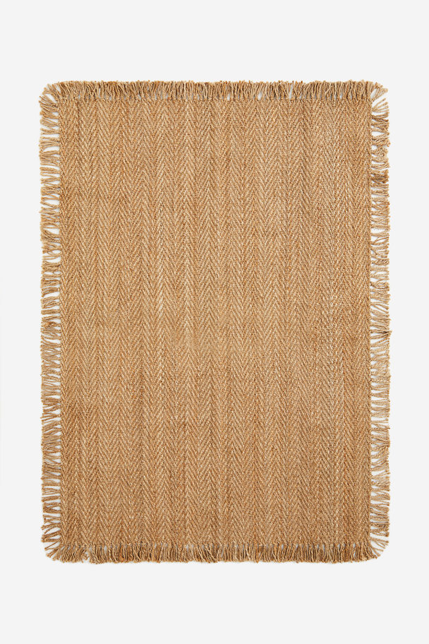 H&M HOME Fringed Jute Rug Beige