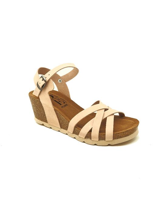 OE Shoes Fionna Bio Sandal In Pink Leather