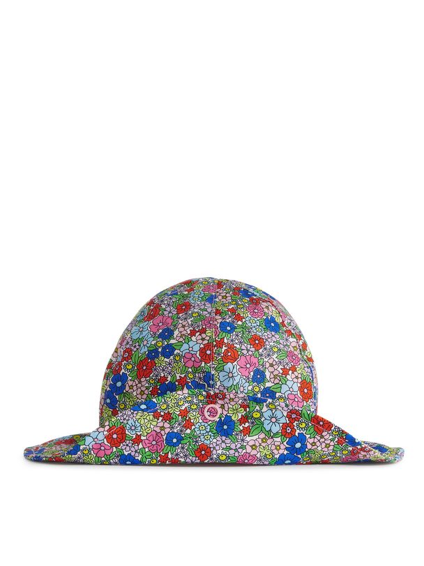 ARKET Poplin Sun Hat Multi/flowers