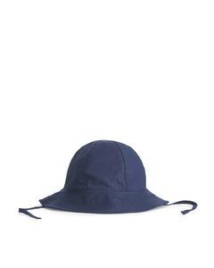 Poplin Sun Hat Navy Blue