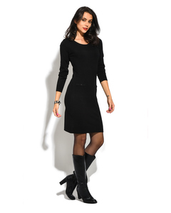 Dress With Boat Collar Black