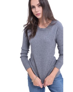 Round Collar Sweater Light Grey