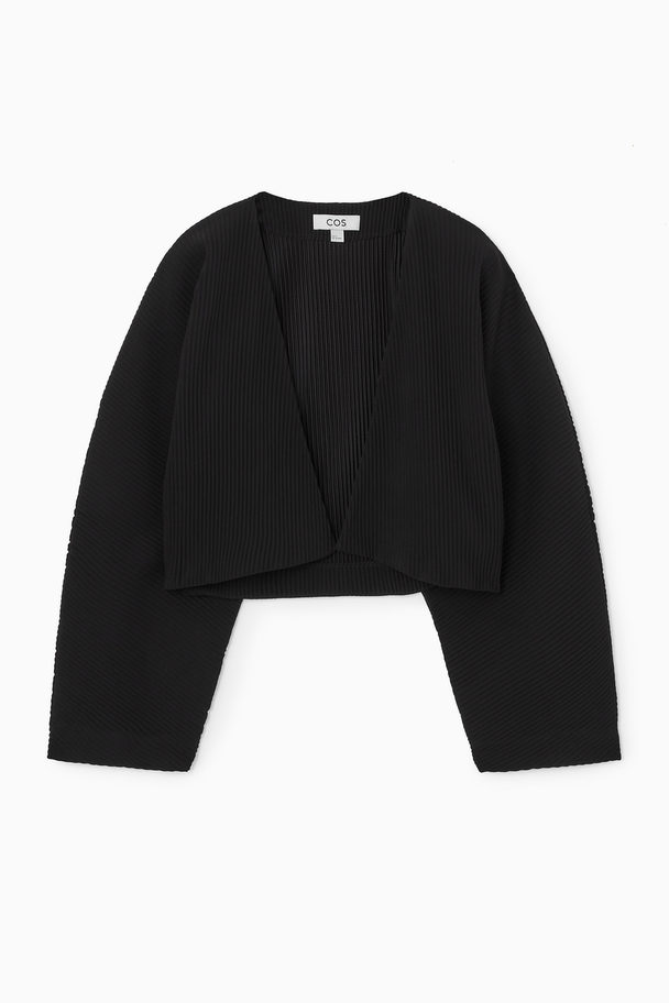 COS Plissé Bolero Jacket Black