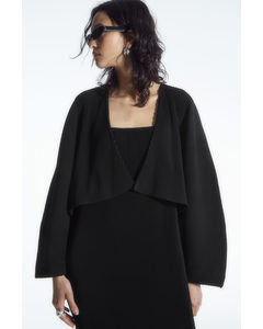 Plissé Bolero Jacket Black