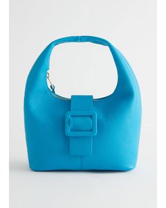 Small Leather Tote Bag Turquoise