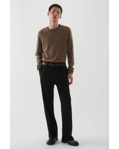 Relaxed-fit Wide-leg Trousers Black