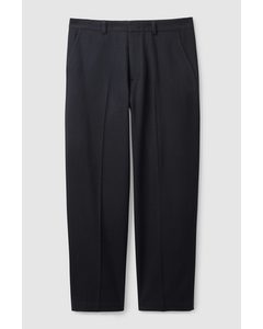 Relaxed-fit Wide-leg Trousers Navy