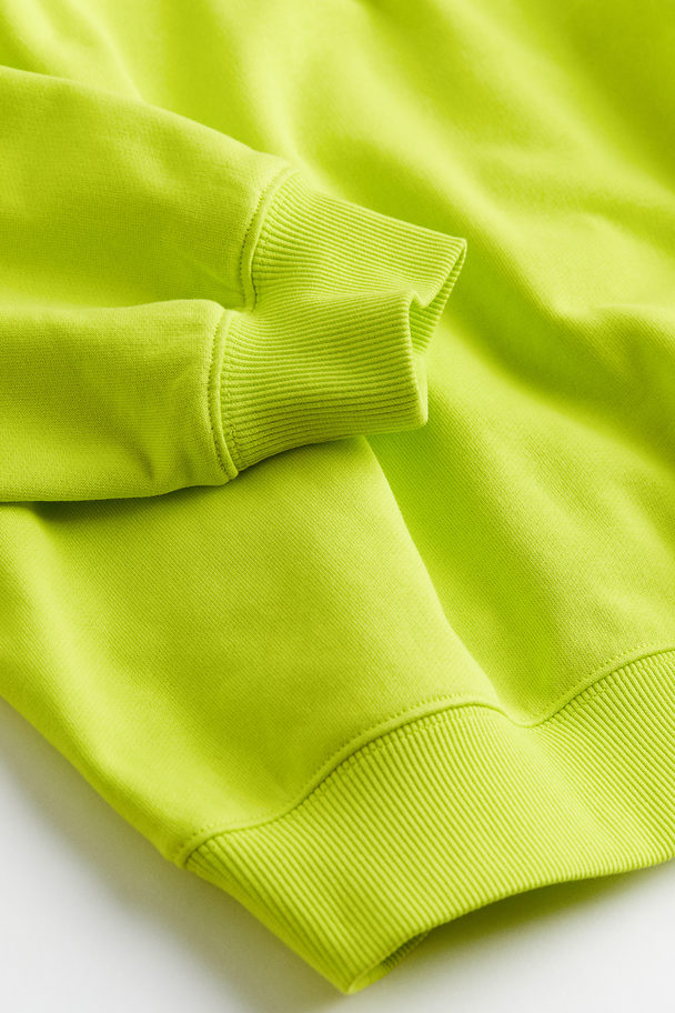 H&M Oversized Træningssweatshirt Neongrøn