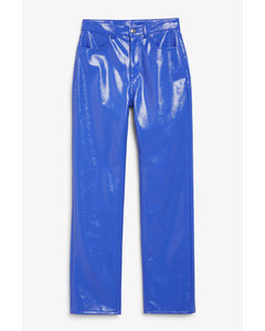 Blue Patent Trousers Cobalt Blue