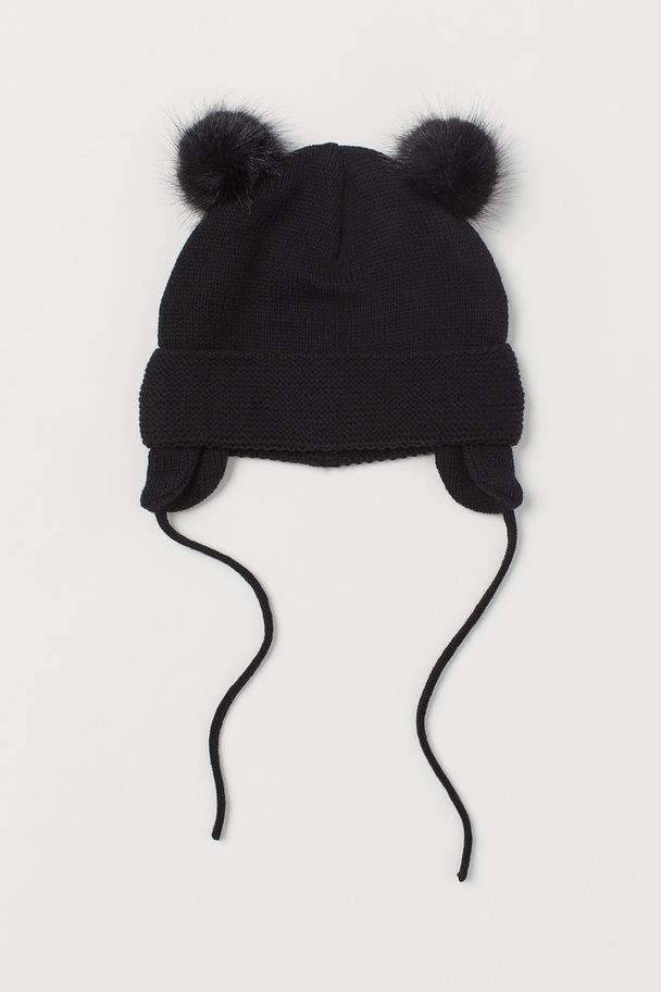 H&M Fleece-lined Hat Black