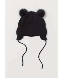 Fleece-lined Hat Black